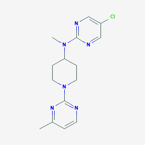 molecular formula C15H19ClN6 B12268120 5-chloro-N-methyl-N-[1-(4-methylpyrimidin-2-yl)piperidin-4-yl]pyrimidin-2-amine 