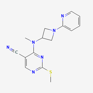 4-{Methyl[1-(pyridin-2-yl)azetidin-3-yl]amino}-2-(methylsulfanyl)pyrimidine-5-carbonitrile