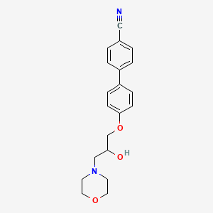 molecular formula C20H22N2O3 B1226815 4-[4-[2-Hydroxy-3-(4-morpholinyl)propoxy]phenyl]benzonitrile 
