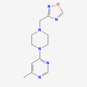 4-Methyl-6-{4-[(1,2,4-oxadiazol-3-yl)methyl]piperazin-1-yl}pyrimidine