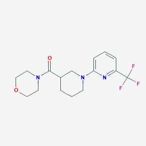 molecular formula C16H20F3N3O2 B12268194 4-{1-[6-(Trifluoromethyl)pyridin-2-yl]piperidine-3-carbonyl}morpholine 