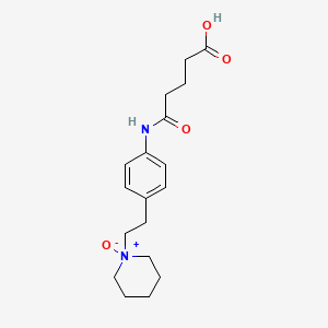 molecular formula C18H26N2O4 B1226820 N-(Para-glutaramidophenyl-ethyl)-piperidinium-N-oxide 