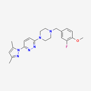 3-(3,5-dimethyl-1H-pyrazol-1-yl)-6-{4-[(3-fluoro-4-methoxyphenyl)methyl]piperazin-1-yl}pyridazine