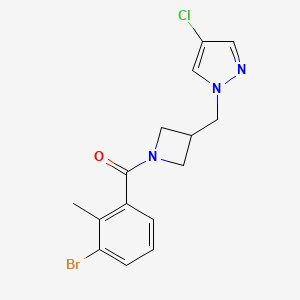 1-{[1-(3-bromo-2-methylbenzoyl)azetidin-3-yl]methyl}-4-chloro-1H-pyrazole