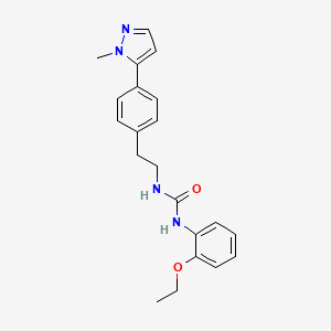 molecular formula C21H24N4O2 B12268263 3-(2-ethoxyphenyl)-1-{2-[4-(1-methyl-1H-pyrazol-5-yl)phenyl]ethyl}urea 