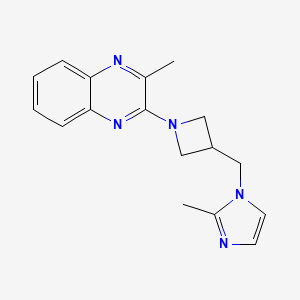 molecular formula C17H19N5 B12268295 2-methyl-3-{3-[(2-methyl-1H-imidazol-1-yl)methyl]azetidin-1-yl}quinoxaline 