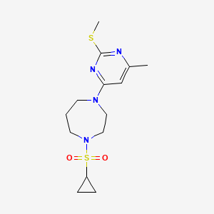 1-(Cyclopropanesulfonyl)-4-[6-methyl-2-(methylsulfanyl)pyrimidin-4-yl]-1,4-diazepane