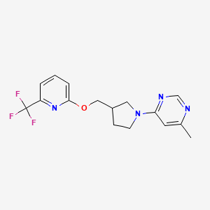 4-Methyl-6-[3-({[6-(trifluoromethyl)pyridin-2-yl]oxy}methyl)pyrrolidin-1-yl]pyrimidine