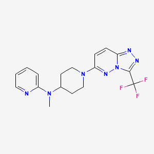 molecular formula C17H18F3N7 B12268337 N-methyl-N-{1-[3-(trifluoromethyl)-[1,2,4]triazolo[4,3-b]pyridazin-6-yl]piperidin-4-yl}pyridin-2-amine 