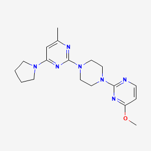 2-[4-(4-Methoxypyrimidin-2-yl)piperazin-1-yl]-4-methyl-6-(pyrrolidin-1-yl)pyrimidine