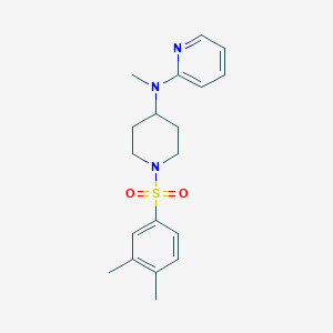 molecular formula C19H25N3O2S B12268370 N-[1-(3,4-dimethylbenzenesulfonyl)piperidin-4-yl]-N-methylpyridin-2-amine 