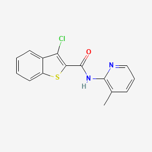 molecular formula C15H11ClN2OS B1226839 3-chloro-N-(3-methyl-2-pyridinyl)-1-benzothiophene-2-carboxamide 
