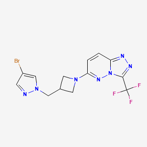 4-bromo-1-({1-[3-(trifluoromethyl)-[1,2,4]triazolo[4,3-b]pyridazin-6-yl]azetidin-3-yl}methyl)-1H-pyrazole