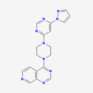 4-(1H-pyrazol-1-yl)-6-(4-{pyrido[3,4-d]pyrimidin-4-yl}piperazin-1-yl)pyrimidine