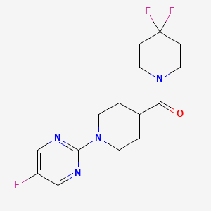 2-[4-(4,4-Difluoropiperidine-1-carbonyl)piperidin-1-yl]-5-fluoropyrimidine