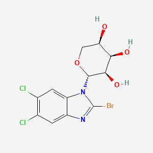 molecular formula C12H11BrCl2N2O4 B1226846 (2R,3R,4R,5R)-2-(2-bromo-5,6-dichloro-benzimidazol-1-yl)tetrahydropyran-3,4,5-triol 