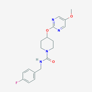 molecular formula C18H21FN4O3 B12268463 N-[(4-fluorophenyl)methyl]-4-[(5-methoxypyrimidin-2-yl)oxy]piperidine-1-carboxamide 