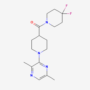 3-[4-(4,4-Difluoropiperidine-1-carbonyl)piperidin-1-yl]-2,5-dimethylpyrazine