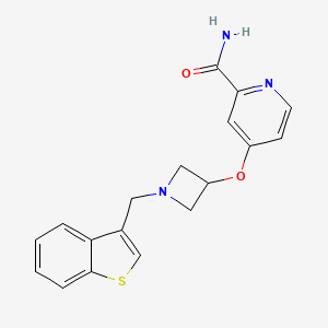 4-({1-[(1-Benzothiophen-3-yl)methyl]azetidin-3-yl}oxy)pyridine-2-carboxamide