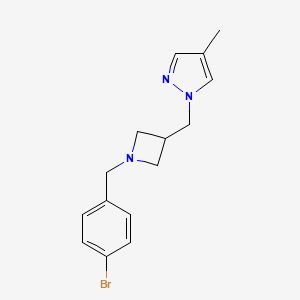 1-({1-[(4-bromophenyl)methyl]azetidin-3-yl}methyl)-4-methyl-1H-pyrazole