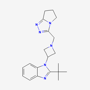 2-tert-butyl-1-[1-({5H,6H,7H-pyrrolo[2,1-c][1,2,4]triazol-3-yl}methyl)azetidin-3-yl]-1H-1,3-benzodiazole