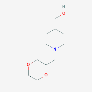 {1-[(1,4-Dioxan-2-yl)methyl]piperidin-4-yl}methanol