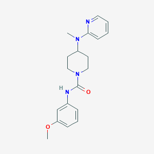 molecular formula C19H24N4O2 B12268489 N-(3-methoxyphenyl)-4-[methyl(pyridin-2-yl)amino]piperidine-1-carboxamide 