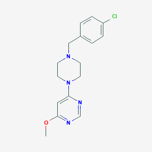 molecular formula C16H19ClN4O B12268494 4-{4-[(4-Chlorophenyl)methyl]piperazin-1-yl}-6-methoxypyrimidine 