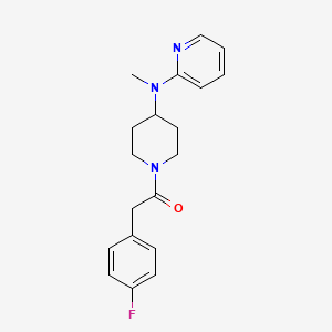 molecular formula C19H22FN3O B12268501 2-(4-Fluorophenyl)-1-{4-[methyl(pyridin-2-yl)amino]piperidin-1-yl}ethan-1-one 