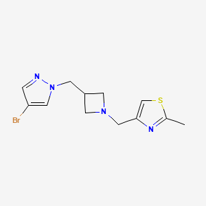 4-({3-[(4-bromo-1H-pyrazol-1-yl)methyl]azetidin-1-yl}methyl)-2-methyl-1,3-thiazole