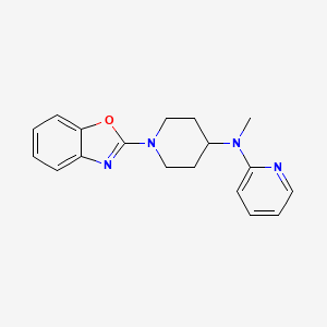 molecular formula C18H20N4O B12268521 N-[1-(1,3-benzoxazol-2-yl)piperidin-4-yl]-N-methylpyridin-2-amine 