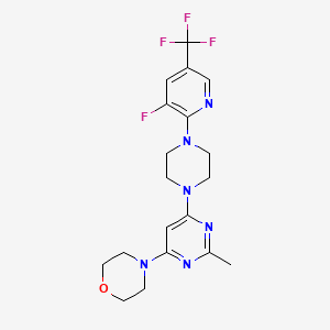 4-(6-{4-[3-Fluoro-5-(trifluoromethyl)pyridin-2-yl]piperazin-1-yl}-2-methylpyrimidin-4-yl)morpholine