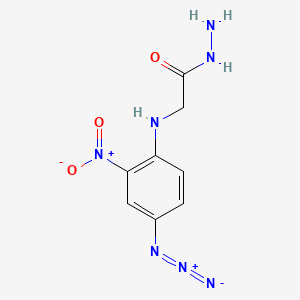 molecular formula C8H9N7O3 B1226853 N-(4-Azido-2-nitrophenyl)glycyl hydrazide CAS No. 70170-74-0