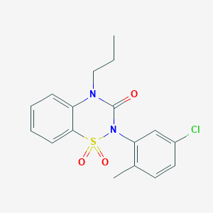 2-(5-Chloro-2-methylphenyl)-1,1-dioxo-4-propyl-1lambda6,2,4-benzothiadiazin-3-one