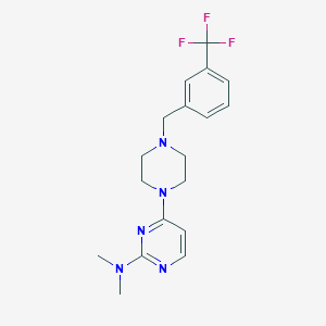 N,N-dimethyl-4-(4-{[3-(trifluoromethyl)phenyl]methyl}piperazin-1-yl)pyrimidin-2-amine