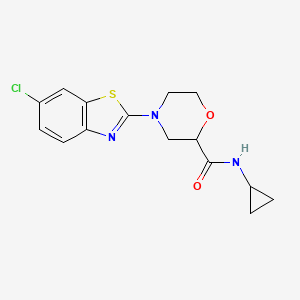 4-(6-chloro-1,3-benzothiazol-2-yl)-N-cyclopropylmorpholine-2-carboxamide