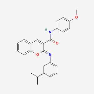 (2Z)-N-(4-methoxyphenyl)-2-{[3-(propan-2-yl)phenyl]imino}-2H-chromene-3-carboxamide