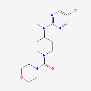 molecular formula C15H22ClN5O2 B12268572 5-chloro-N-methyl-N-[1-(morpholine-4-carbonyl)piperidin-4-yl]pyrimidin-2-amine 