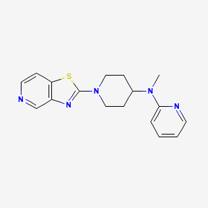 molecular formula C17H19N5S B12268584 N-methyl-N-(1-{[1,3]thiazolo[4,5-c]pyridin-2-yl}piperidin-4-yl)pyridin-2-amine 