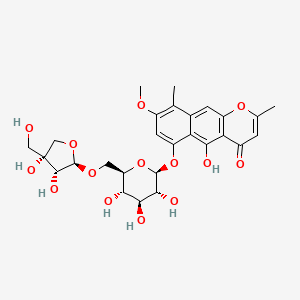 molecular formula C27H32O14 B1226860 Qqfgp CAS No. 132922-81-7