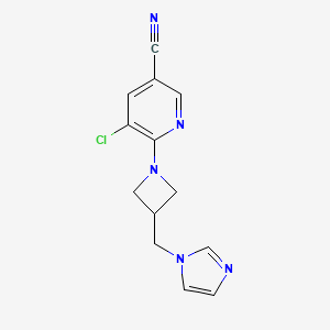 5-chloro-6-{3-[(1H-imidazol-1-yl)methyl]azetidin-1-yl}pyridine-3-carbonitrile