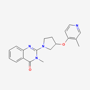 3-Methyl-2-{3-[(3-methylpyridin-4-yl)oxy]pyrrolidin-1-yl}-3,4-dihydroquinazolin-4-one