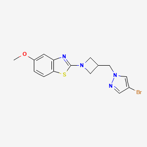 2-{3-[(4-bromo-1H-pyrazol-1-yl)methyl]azetidin-1-yl}-5-methoxy-1,3-benzothiazole