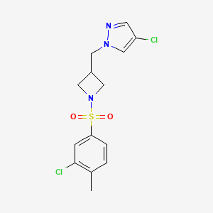 4-chloro-1-{[1-(3-chloro-4-methylbenzenesulfonyl)azetidin-3-yl]methyl}-1H-pyrazole