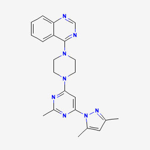 4-{4-[6-(3,5-dimethyl-1H-pyrazol-1-yl)-2-methylpyrimidin-4-yl]piperazin-1-yl}quinazoline