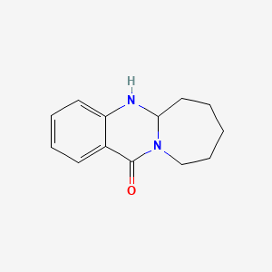 molecular formula C13H16N2O B1226867 5a,6,7,8,9,10-hexahydroazepino[2,1-b]quinazolin-12(5H)-one CAS No. 67634-35-9