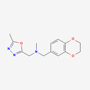 [(2,3-Dihydro-1,4-benzodioxin-6-yl)methyl](methyl)[(5-methyl-1,3,4-oxadiazol-2-yl)methyl]amine