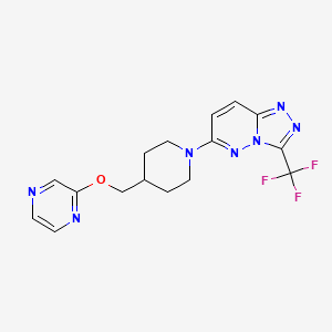 2-({1-[3-(Trifluoromethyl)-[1,2,4]triazolo[4,3-b]pyridazin-6-yl]piperidin-4-yl}methoxy)pyrazine