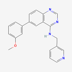 molecular formula C21H18N4O B1226871 6-(3-methoxyphenyl)-N-(3-pyridinylmethyl)-4-quinazolinamine 