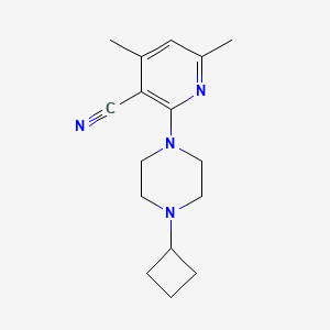 molecular formula C16H22N4 B12268721 2-(4-Cyclobutylpiperazin-1-yl)-4,6-dimethylpyridine-3-carbonitrile 